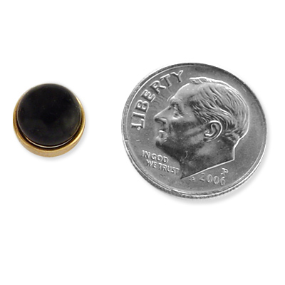 14k Gold Black Onyx Studs 6mm E495
