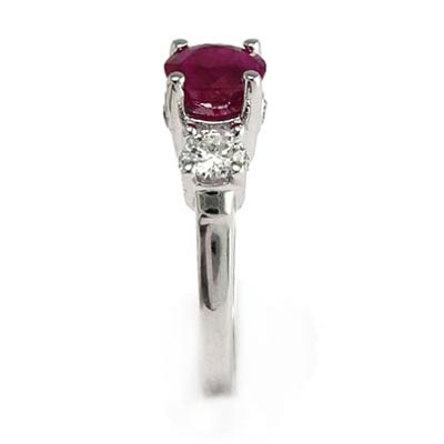 14k Gold Ruby Diamond Ring R555