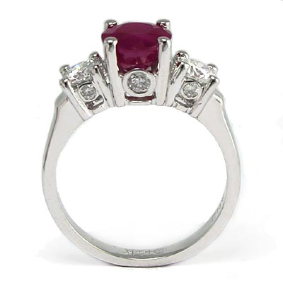 14k Gold Ruby Diamond Ring R555