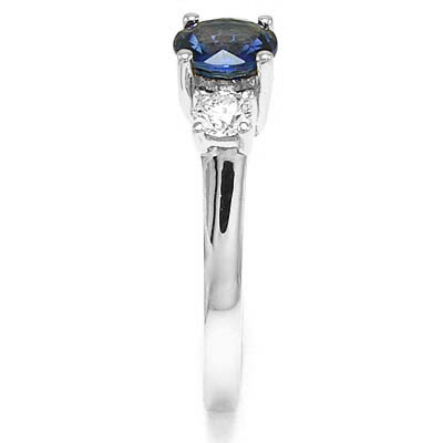 Ceylon Sapphire Diamond Ring in 14k Gold R552