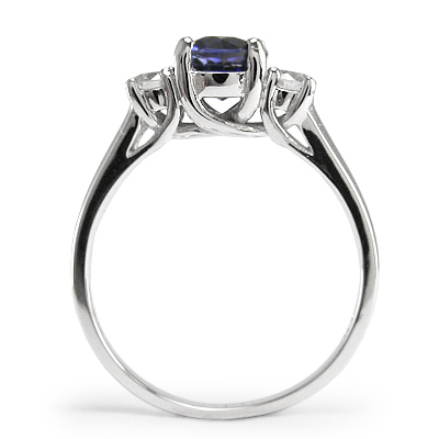 14k Gold Sapphire Diamond Ring R549