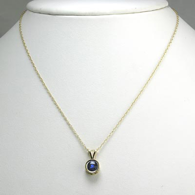 14k Gold Ceylon Sapphire Necklace P280 14k Gold Ceylon Sapphire Necklace P280