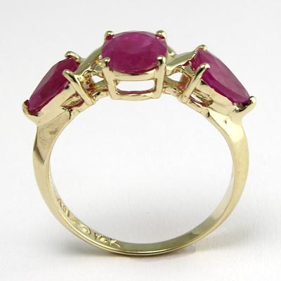Birthstone Mothers Ring 14k gold Ruby R528 Birthstone Mothers Ring 14k gold Ruby R528