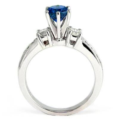 Ceylon Sapphire and Diamond Ring 14k R526