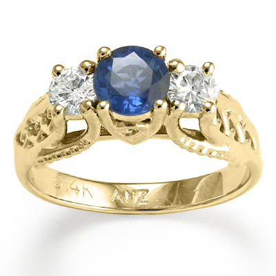 Sapphire  Ring 14k gold R500 Sapphire  Ring 14k gold R500