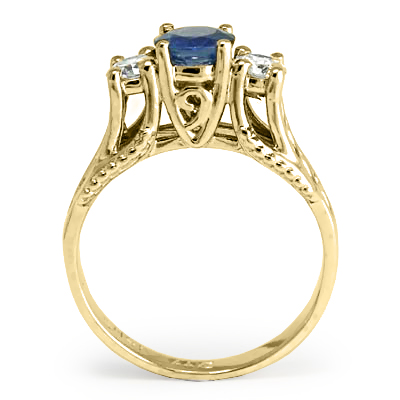 Sapphire  Ring 14k gold R500 Sapphire  Ring 14k gold R500