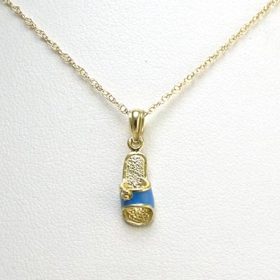 14k Blue Sandal Pendant P263