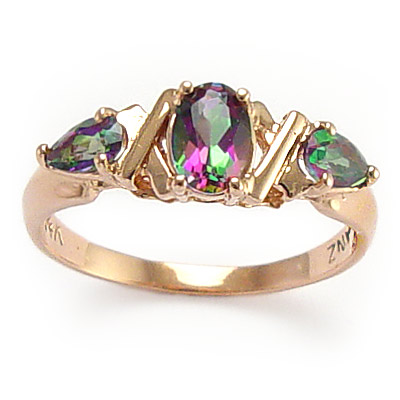 14k Gold Mystic Topaz Ring R477 14k Gold Mystic Topaz Ring R477