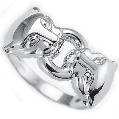 Mam's Cat Head Ring 14k solid Gold R458