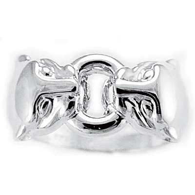 Mam's Cat Head Ring 14k solid Gold R458