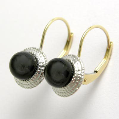 14k Gold Onyx Earrings E436 14k Gold Onyx Earrings E436