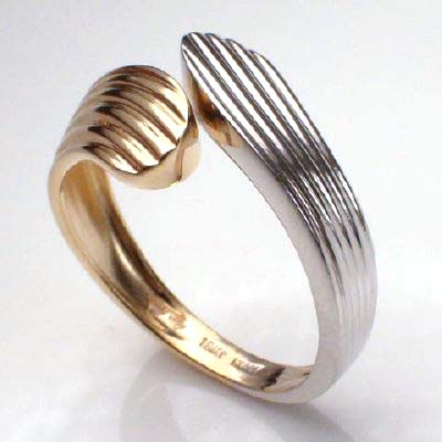 14K Two-Tone gold Ring R197