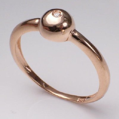 14k Rose Gold Diamond Ring R200