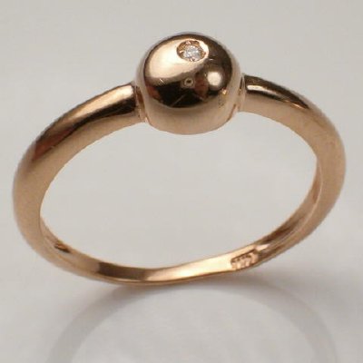 14k Rose Gold Diamond Ring R200