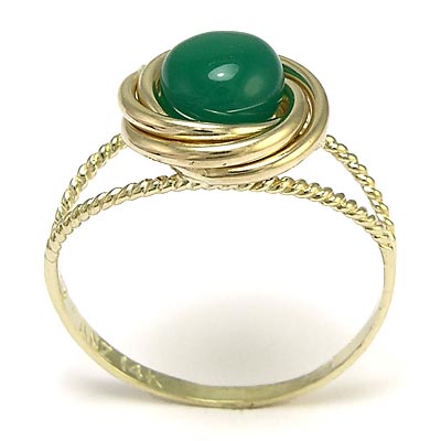 14k Gold Green Onyx Ring R154 14k Gold Green Onyx Ring R154