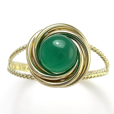 14k Gold Green Onyx Ring R154 14k Gold Green Onyx Ring R154