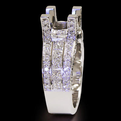 950 Platinum Semi Diamond Engagement Ring Setting R1192