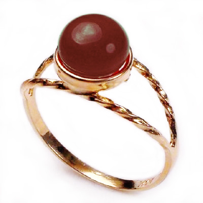 14k Gold Carnelian Ring R182
