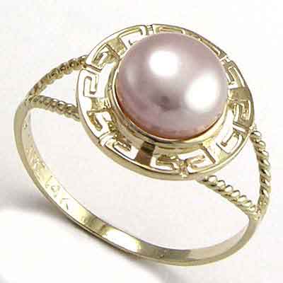 14k Gold Lavendar Pearl Ring R110