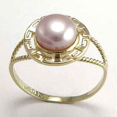 14k Gold Lavendar Pearl Ring R110
