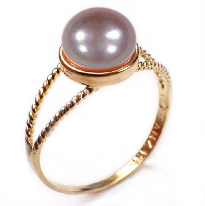 14k Gold Lavendar Pearl Ring R176