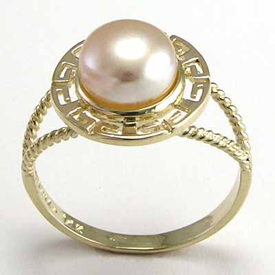 14k Gold Pink Pearl Ring R111 14k Gold Pink Pearl Ring R111