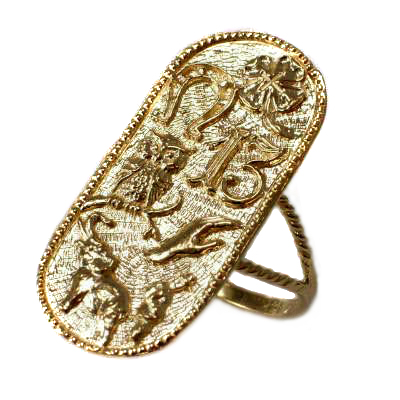 14k Gold 7 Lucky Things Ring R282