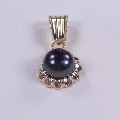 14k Gold Pearl Sunflower Set S109