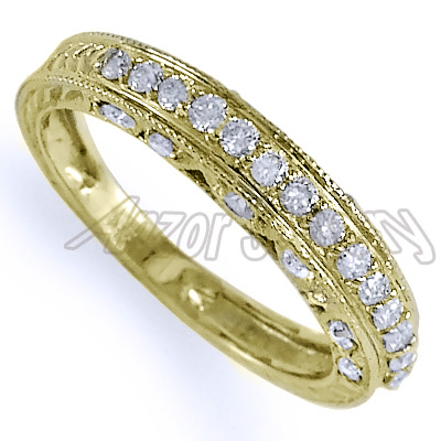 18k Yellow Gold Diamond Band Wedding Ring R1160 18k Yellow Gold Diamond Band Wedding Ring R1160