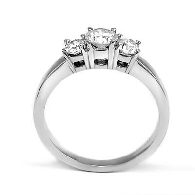 Diamond Three Stone Ring in 18k Gold R1203