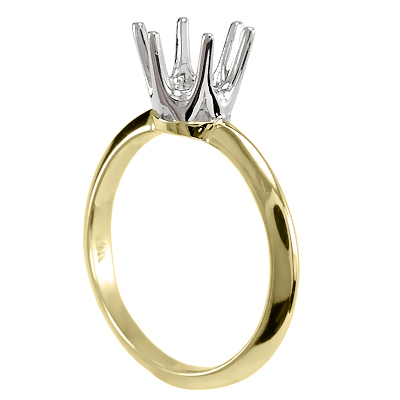 18k Two-Tone Gold Engagement Setting Ring R1148