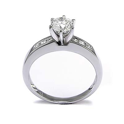 14k White Gold Diamond Ring r1134