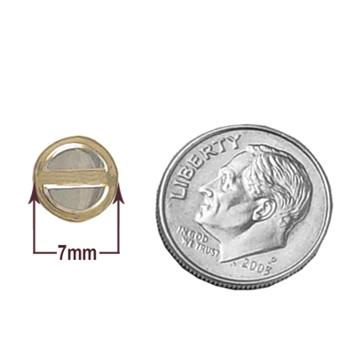 14K Gold Design Studs 7mm E200