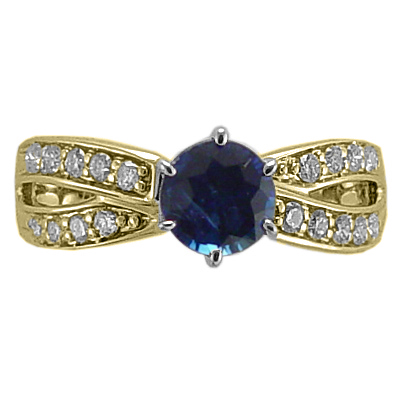 Sapphire Diamond Anniversary Ring 18k R1144 Sapphire Diamond Anniversary Ring 18k R1144