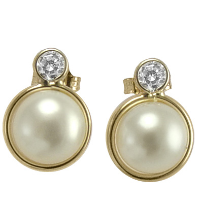 14k Gold 7mm Pearl Studs E231
