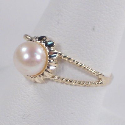 14k Gold Sunflower Pearl Set S126