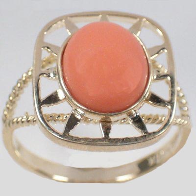 14k Gold Starburst Coral Set S132