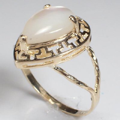 14k Solid yellow Gold  Mother of Pearl Set #S166