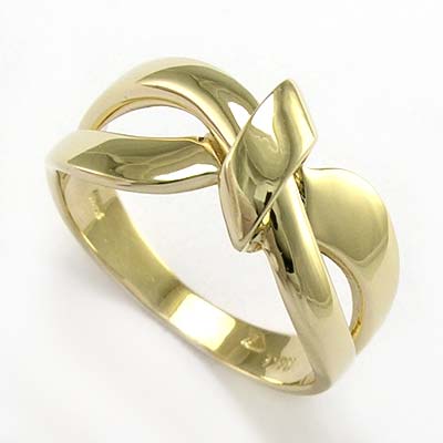 14k Gold Ribbon Design Ring R274