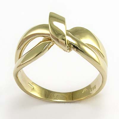 14k Gold Ribbon Design Ring R274