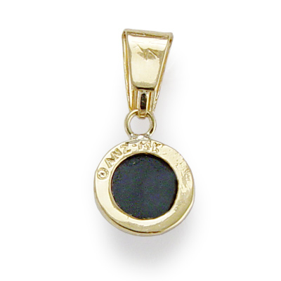 14k Gold Black Onyx Pendant P178