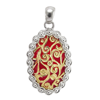 14k Gold Filigree Pendant P180 Pendant Out-of-Stock