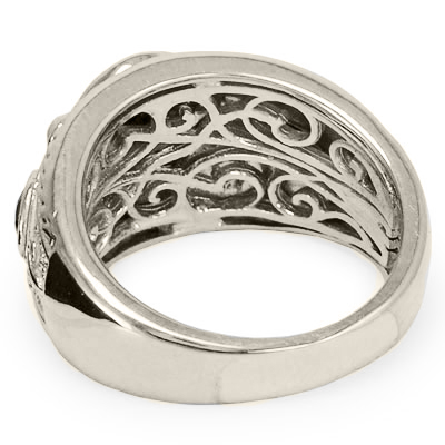 Men's 14k White Gold Ceylon Sapphire Ring R940