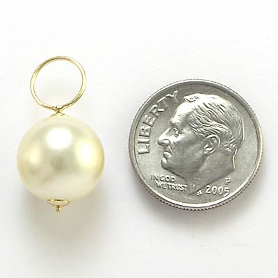 14k Gold Earring Charms 10mm E767 14k Gold Earring Charms 10mm E767