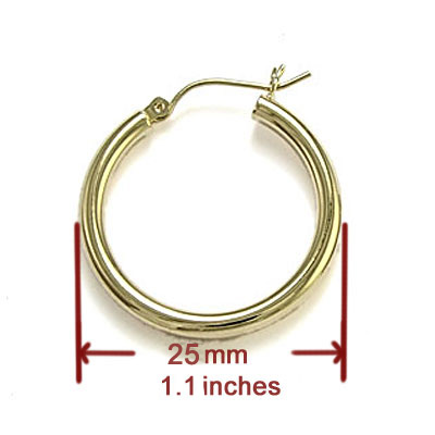 Classic 10k Gold Hoop Earrings E766