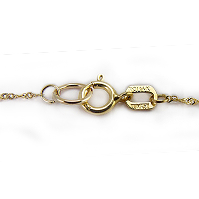 14k Necklace With 9mm Genuine White Pearl N208 14k Necklace With 9mm Genuine White Pearl N208