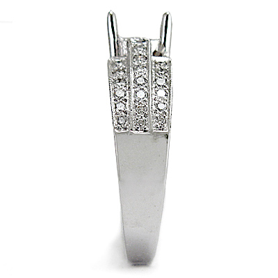 14k White Gold Diamond Semi-Mount Ring R948