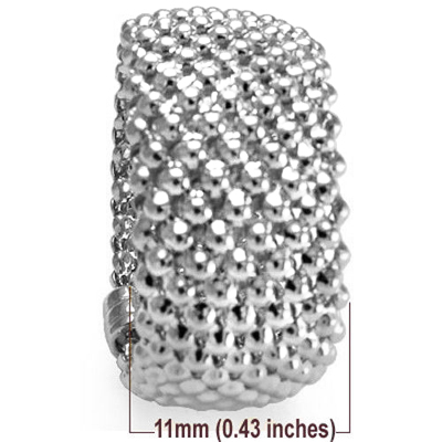 14K White Gold Mesh Ring R421 14K White Gold Mesh Ring R421