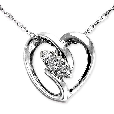 14k White Gold Diamond Pendant P226 14k White Gold Diamond Pendant P226