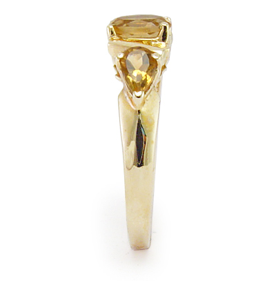 Mother's ring Solid 14k Gold Citrine R403